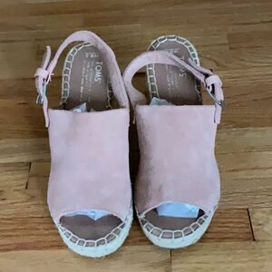 TOMS Pink Suede Sandals